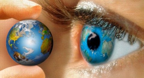 earth reflected in eye